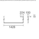 Linear lighting profile in extruded aluminum Bunila