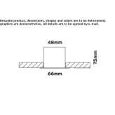 Semi-recessed aluminum linear lighting profile Ticul