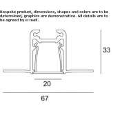 Metal linear lighting profile for LED modules Kolbaeck