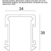 Aluminum linear lighting profile for LED modules Kolbaeck