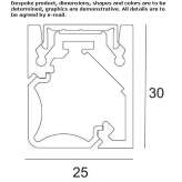 Aluminum linear lighting profile for LED modules Kolbaeck