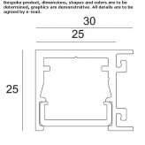 Wall-mounted aluminum linear lighting profile for LED modules Kolbaeck