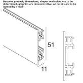 Wall-mounted aluminum linear lighting profile for LED modules Bozieni