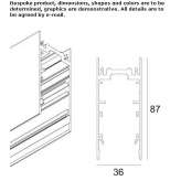 Aluminum linear lighting profile for LED modules Crosby