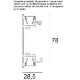 Wall-mounted aluminum linear lighting profile for LED modules Kolbaeck