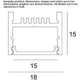 Aluminum linear lighting profile mounted to the ceiling Terce