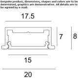 Ceiling aluminum linear lighting profile for LED modules Terce