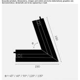 Metal linear lighting profile mounted on the ceiling Semelhe