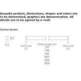 Aluminum linear lighting profile for LED modules Cinfaes