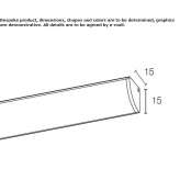 Linear lighting profile in die-cast aluminum for ceiling mounting for LED modules Chrzanow