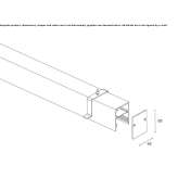 Ceiling mounting Linear lighting profile made of anodized aluminum for LED modules Actopan