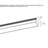 Linear lighting profile in die-cast aluminum for ceiling mounting for LED modules Mostove