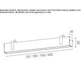 Ceiling aluminum linear lighting profile for LED modules Bucyrus