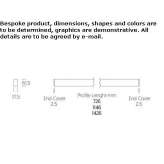 Linear lighting profile mounted on the wall Cinfaes