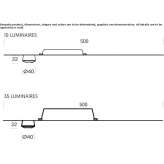 Ceiling linear lighting profile for LED modules Dissen