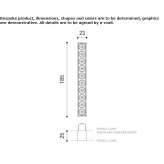 Aluminum linear lighting profile mounted to the ceiling Battice