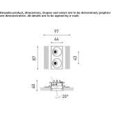 Sufitowy aluminiowy profil oświetleniowy liniowy do opraw typu downlight Cucaita