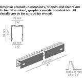 Linear lighting profile in extruded aluminum Haiger