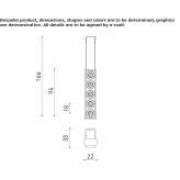 Ceiling linear lighting profile for downlights Cucaita