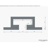 Ceiling lighting profile for LED modules Pinson