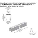 Linear wall lighting profile for LED modules Haiger