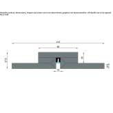 Plaster linear lighting profile for LED modules Pinson