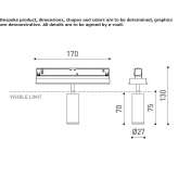 Ceiling linear lighting profile for downlights Cucaita