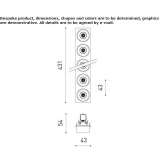 Ceiling linear lighting profile for downlights Cucaita