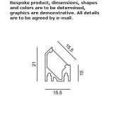 Aluminum linear lighting profile for LED modules Topory