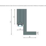 Plaster linear lighting profile for LED modules Pinson