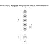 Ceiling linear lighting profile for downlights Cucaita