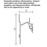 Wall-mounted, semi-recessed aluminum linear lighting profile for LED modules Topory