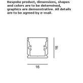 Wall-mounted, ceiling-mounted aluminum linear lighting profile for LED modules Topory