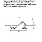 Semi-recessed aluminum linear lighting profile Topory