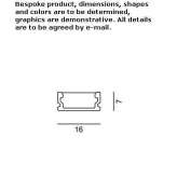 Ceiling aluminum linear lighting profile for LED modules Topory