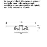 Semi-recessed aluminum linear lighting profile Topory