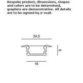 Aluminum linear lighting profile for LED modules Topory