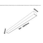 Aluminum linear lighting profile mounted to the ceiling Ticul