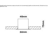 Semi-recessed aluminum linear lighting profile Ticul