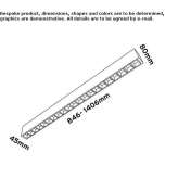 Ceiling linear lighting profile for downlights Ticul