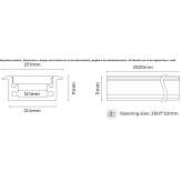 Floor aluminum linear lighting profile for LED modules Bors