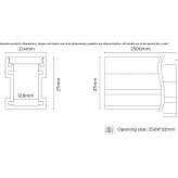 Floor aluminum linear lighting profile for LED modules Bors