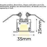 Recessed aluminum linear lighting profile for LED modules Rucareni