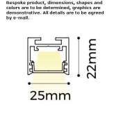 Aluminum linear lighting profile for LED modules Rucareni