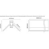 Wall-mounted aluminum linear lighting profile for LED modules Bors
