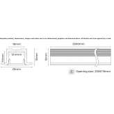 Aluminum linear lighting profile for LED modules Bors