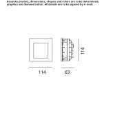 LED stair lamp for wall mounting in technopolymer Kaplan