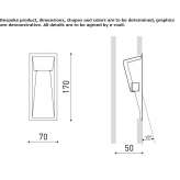 Aluminum LED stair lamp for wall mounting Tamurejo