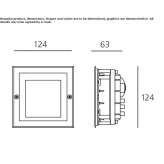 LED stair lamp for wall mounting in technopolymer Kaplan