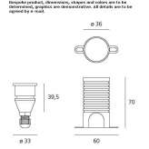 Stainless steel outdoor stair lamp, Walkover type Kompoti